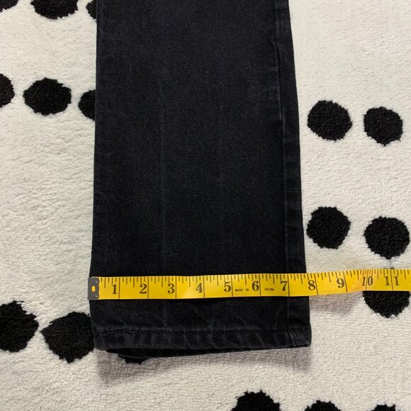 Vintage 90s Y2K Levi's Slim Fit Faded Washed Black Denim Straight Leg Jeans - Picture 11 of 12